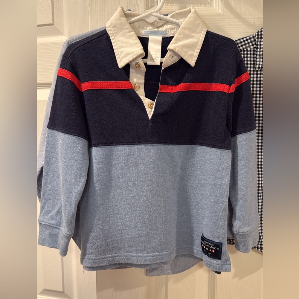 Janie and Jack Blue Button Down Shirt with Classic Design